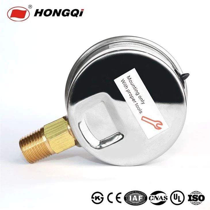 Oil filled vibration proof pressure gauge