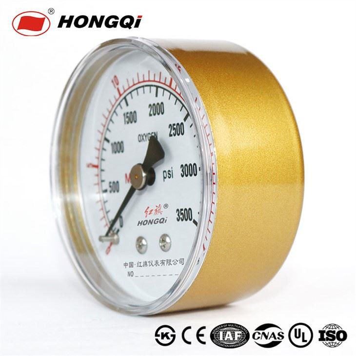 60mm গোল্ড কেস ডাবল স্কেল প্রেসার গেজ