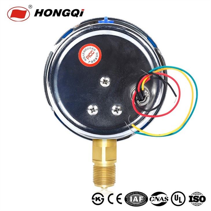 Hongqi Alarm Electric Contact With Upper And Lower Limit Pressure Gauge