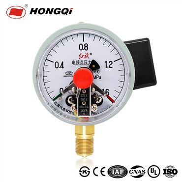 2.5 ইঞ্চি বৈদ্যুতিক যোগাযোগের উপাদান কালো শেল প্রেসার গেজ