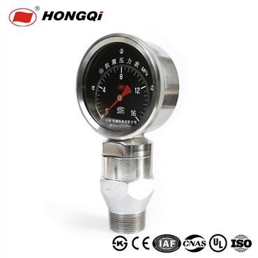 4" স্ট্যান্ডপাইপ প্রেসার গেজ শেক রেজিস্ট্যান্স স্লারি প্রেসার গেজ